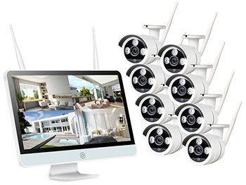 Беспроводной комплект на 8 камер для улицы с репитером с монитором 15" «Okta Vision I-Stiv 15 Street - 2.0R (Lux)»