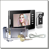 Комплект: цветной видеодомофон EP-7300-B и электромеханический замок Anxing Lock – AX042