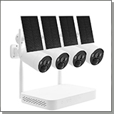 Беспроводной комплект видеонаблюдения «Kvadro Vision Solar SE8508/23 - 3.0» на 4 уличные камеры 3MP с аккумуляторами